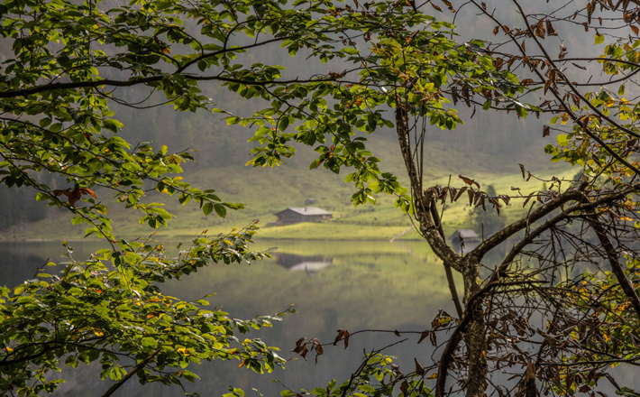 Blick über den Obersee zur Fischunkelalm