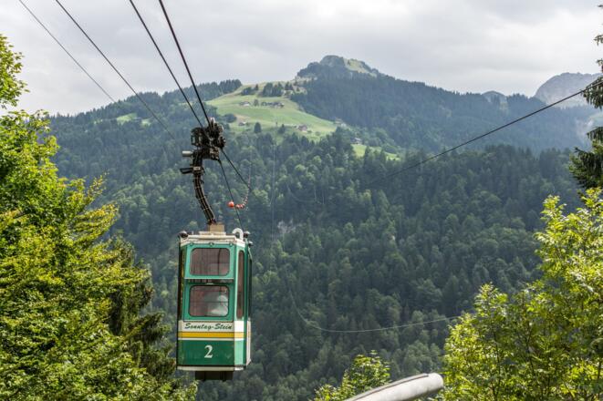 Gondel der Seilbahn Sonntag-Stein