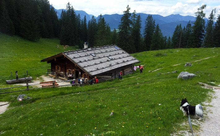Die urige Mitterkaseralm im Aufstieg zum Watzmann
