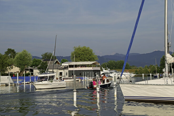 Bistro von Fischer Franz Blum im Hafen von Fußach