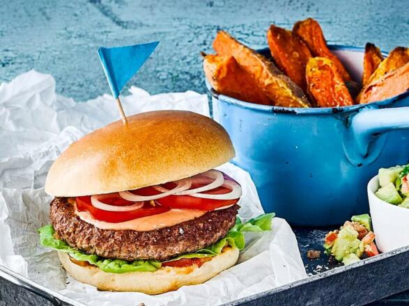 Burger im Gasthaus d&#039; Sunn Leitn