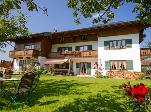 Blick vom Garten aufs Haus