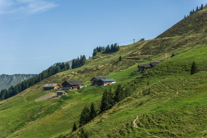 Blick zurück zur Oberpartnomalpe