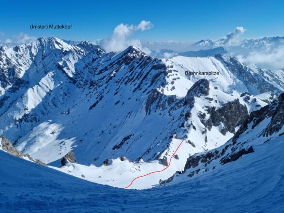 Brunnkarjöchl - Weg zum Skidepot