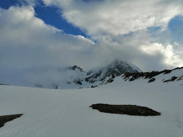 Der lange Anstieg am Gletscher...