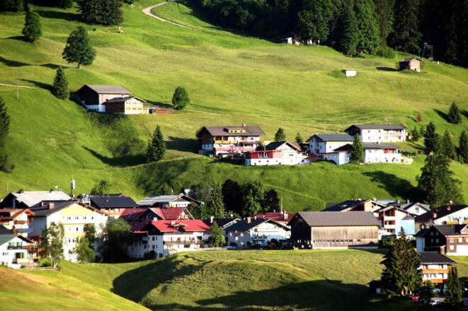 Über den Dächern von Riezlern
