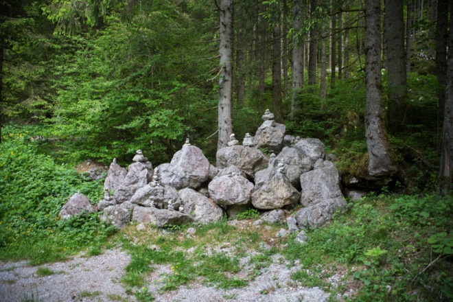 Steinmandl bei der Abzweigung Maria Kirchental - Tiroler Steig