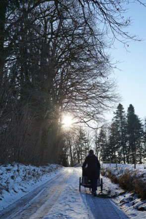 Nicht immer ist der Fahrweg so gut gespurt wie hier.