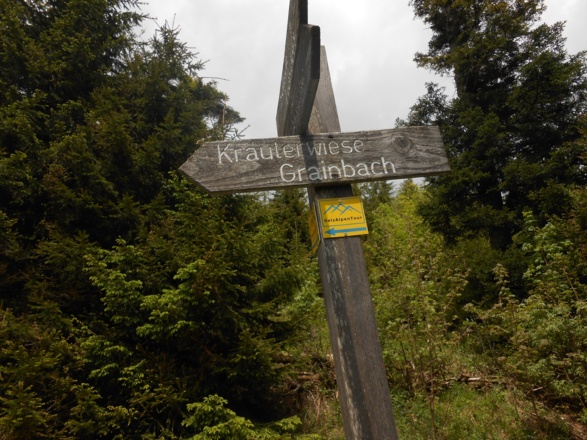Wegmarkierung Kräuterwiese/Grainbach