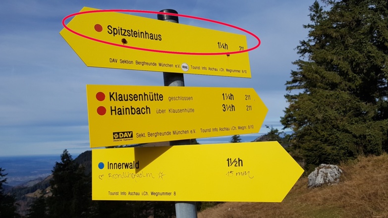 Im Sattel geht es Richtung Spitzstein