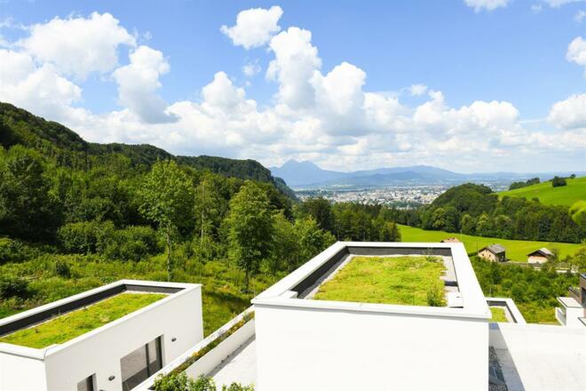 Blick auf Salzburg und Umgebung Dachterrasse