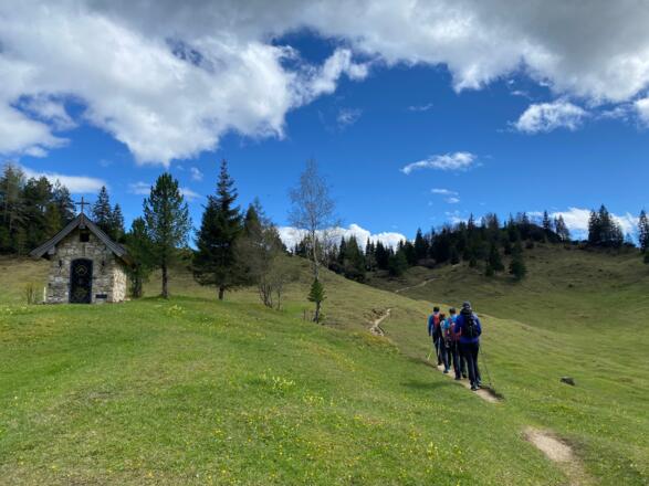 Auf dem letzten Anstieg zum Feuerköpfl (rechts hinten im Bild)