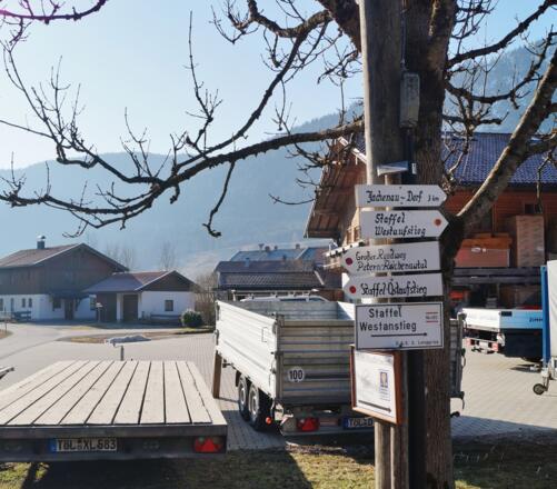 Wegweiser am Startpunkt