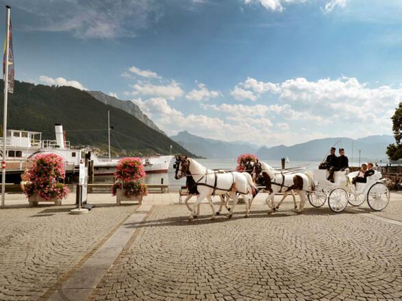 Hochzeitskutsche am Traunsee