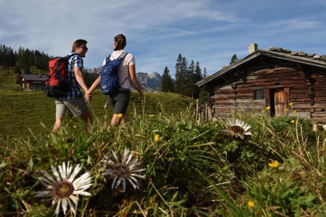 Brandenberg, Aschau, Eilalm, Wanderer, Herbst