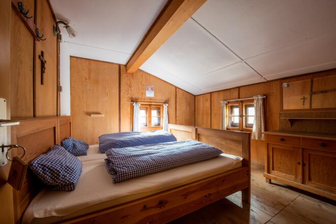 Zweibettzimmer auf der Neuen Traunsteiner Hütte
