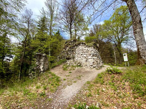 Direktansicht der Ruine