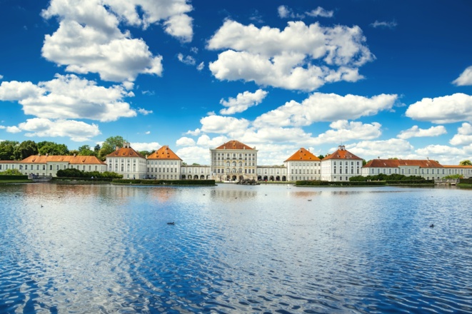 Schöner Blick auf das Schloss in München Nymphenburg