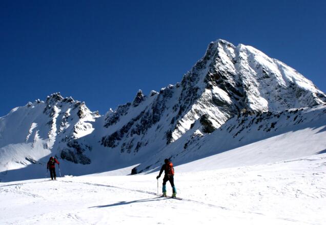 Auf dem Teischnitzkees (Hinten Großglockner und Glocknerwand)