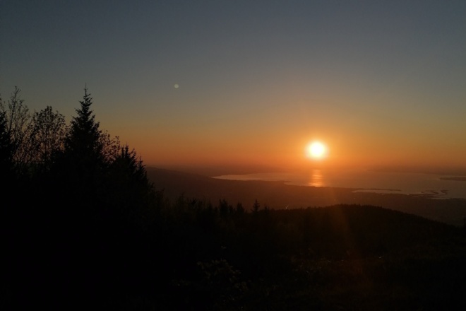 Sonnenuntergang Lank mit Blick zum Bodensee