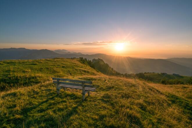 Sonnenuntergang auf der Niedere