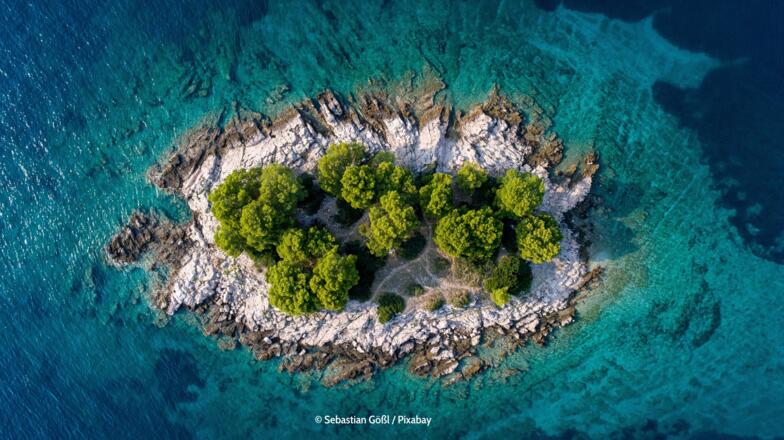 kleine Insel in Kroatien an der Adria / Europa