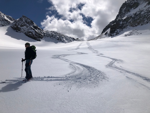 Abfahrt vom Vermuntpass zur Wiesbadener Hütte