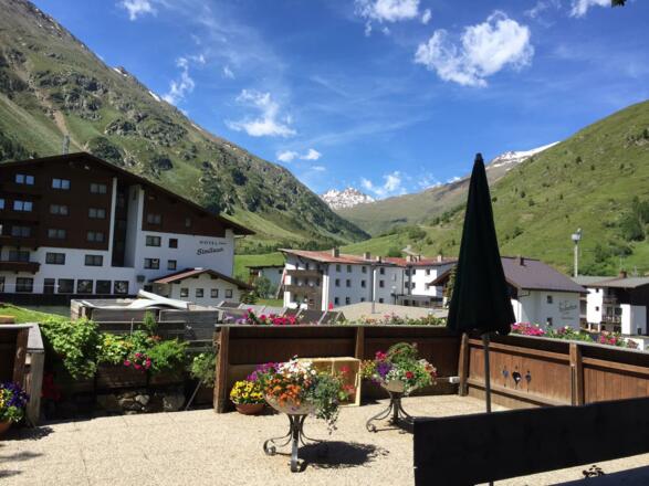 Die Terrasse mit Aussicht
