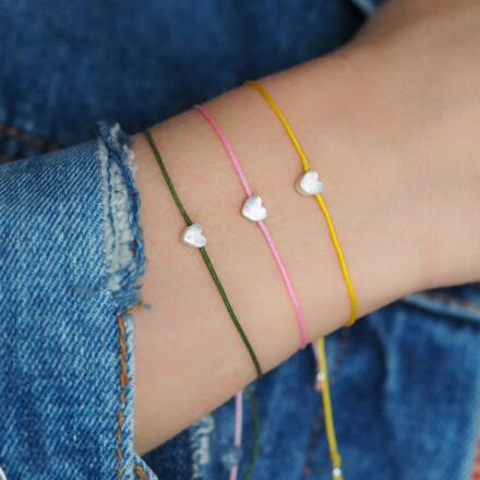 Stoff-Armband-Herz