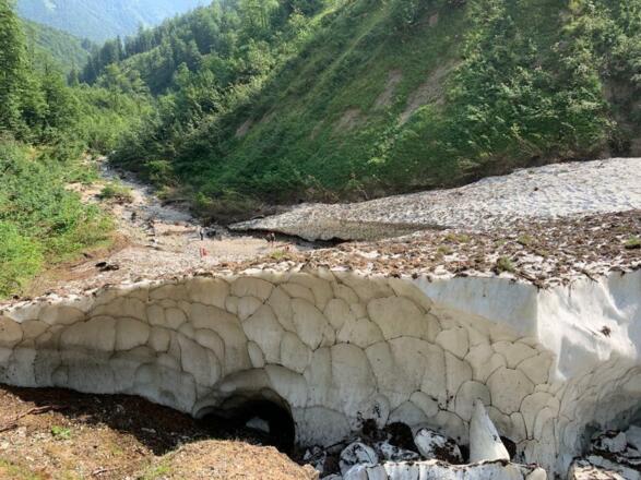 Blick auf die Eiskapelle von oben