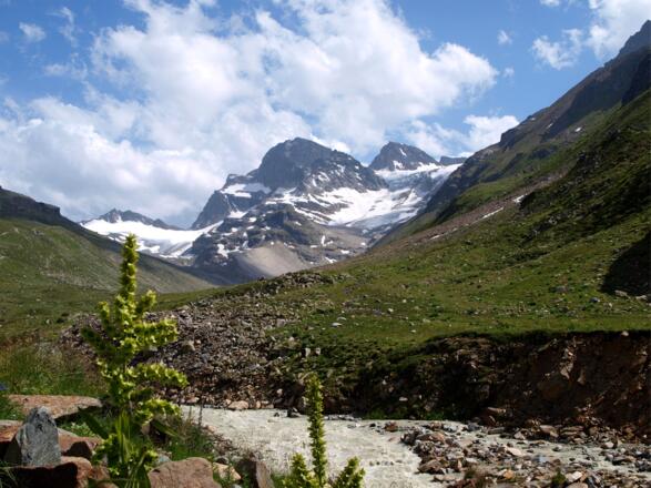 Rückblick zum Piz Buin