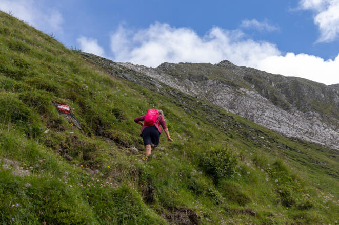 Aufstieg zum Berger Kogel.