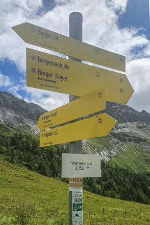 Wegkreuzung beim Wetterkreuz.