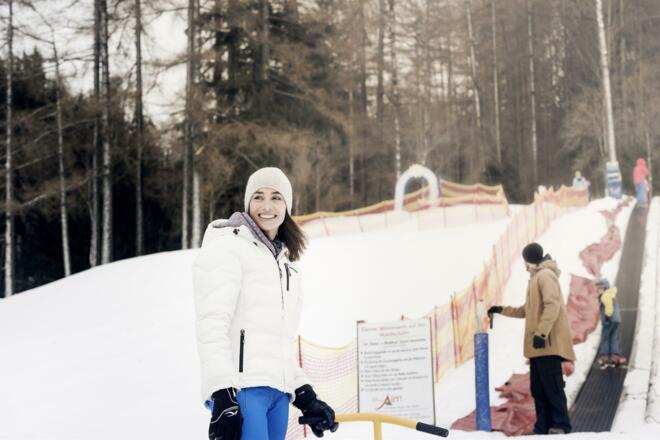 Snowtubing Familie