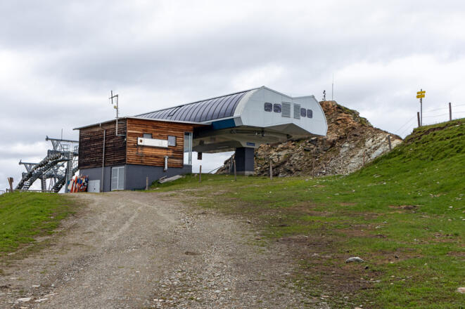 Bergstation Cimaross. Rechts die Abzweigung zum Rotenkogel.