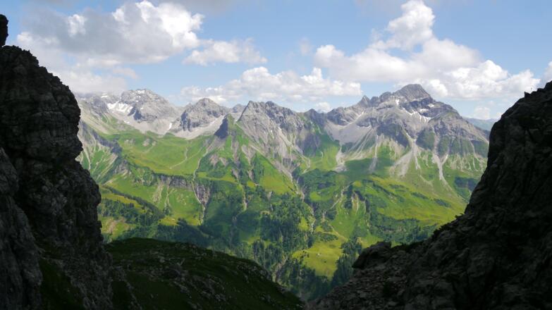 Grandioser Ausblick beim Abstieg vom Südlichen Schafalpenkopf