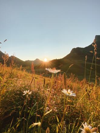 Sonnenaufgang Biberacher Hütte