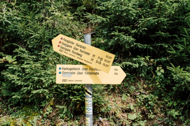 Wegbeschilderung zur Gsengalm
