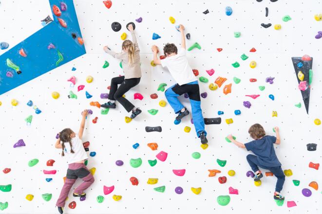 Kletterhalle mit Kindern, Freizi