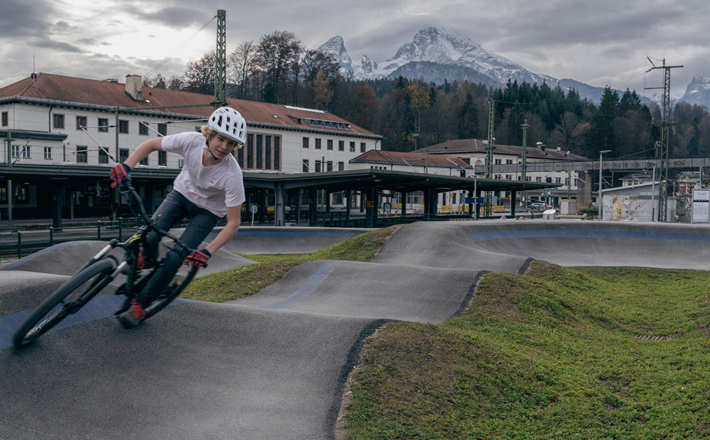 Der Pumptrack am Bahnhof Berchtesgaden