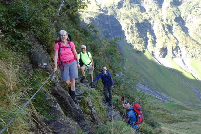Aufstieg über den Trassensteig