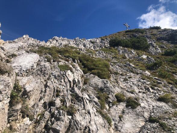 Drahtseil versicherter Weg auf den Itonskopf