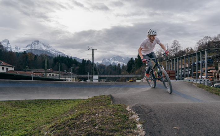 Der Pumptrack am Bahnhof Berchtesgaden