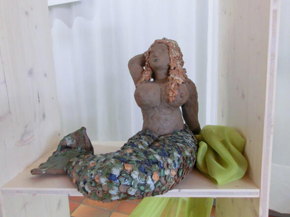 Meerjungfrau aus Keramik