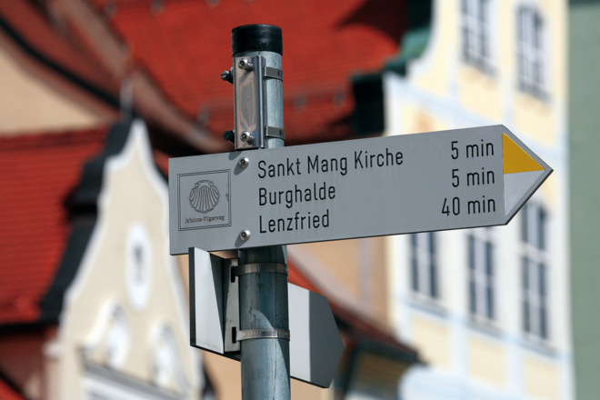 Wegzeichen in Kempten