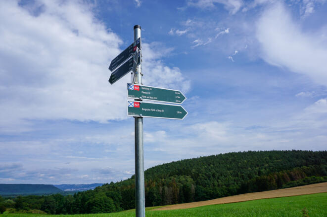 Wegweiser Richtung Fürth am Berg