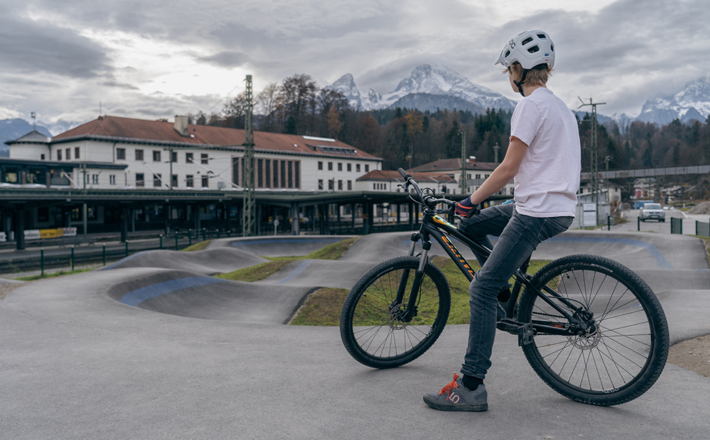 Der Pumptrack am Bahnhof Berchtesgaden