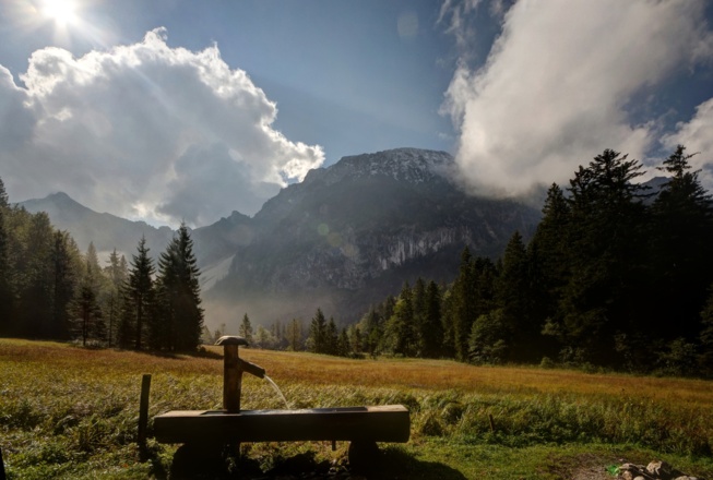 inzell sommer frillensee brunnen