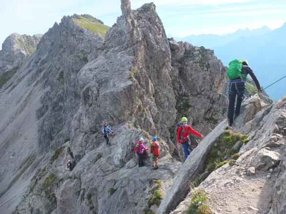 Passage im Mindelheimer Klettersteig