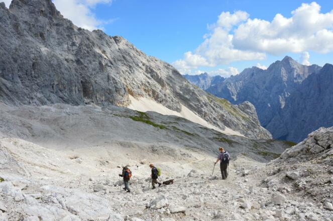 Abstieg durchs Zugspitzplatt